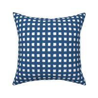 Distressed Floating White Squares on Aegean Blue