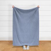 Distressed Floating White Squares on Dusty Blue