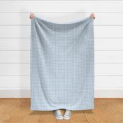 Distressed Floating White Squares on Fog Blue