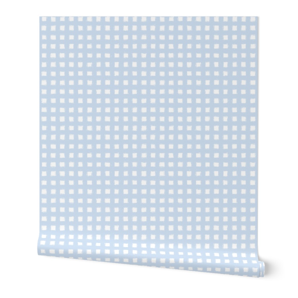 Distressed Floating White Squares on Light Blue