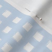 Distressed Floating White Squares on Light Blue