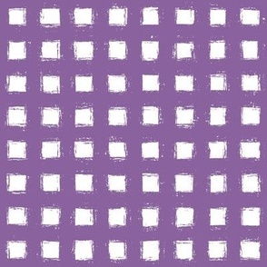 Distressed Floating White Squares on Orchid