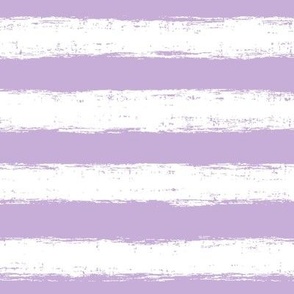 Horizontal White Distressed Stripes on Dusty Lavender