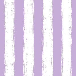 Vertical White Distressed Stripes on Dusty Lavender