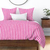 Vertical White Distressed Stripes on Hot Pink