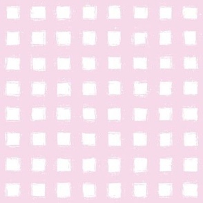 Distressed Floating White Squares on Baby Pink