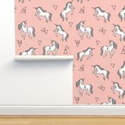 unicorns // small size unicorn cute girls pink pastel girly unicorn fabric