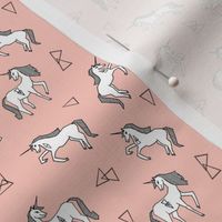 unicorns // small size unicorn cute girls pink pastel girly unicorn fabric