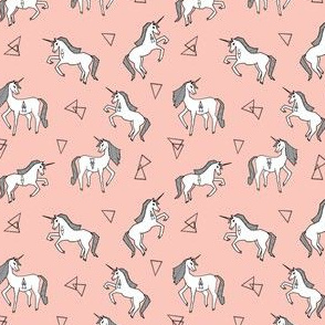 unicorns // small size unicorn cute girls pink pastel girly unicorn fabric