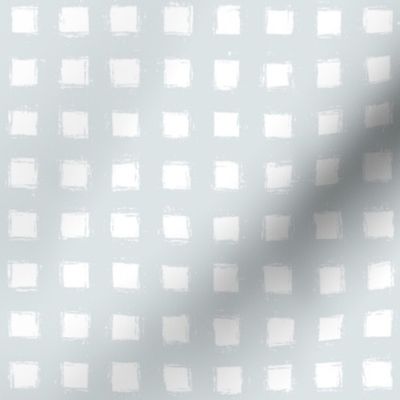 Distressed Floating White Squares on Eggshell