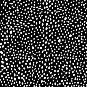 Random Dots - White on Black Coordinate Print
