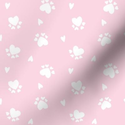 4" paw prints and hearts lilac for valentines day kids and baby bows and dresses