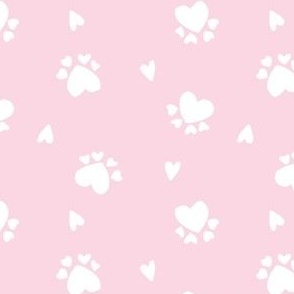 4" paw prints and hearts lilac for valentines day kids and baby bows and dresses