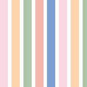 4" Smitten Kitten Stripe multicolor on white for valentines day kids and baby bows and dresses
