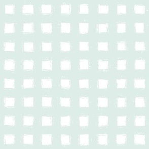 Distressed Floating White Squares on Light Sea Glass