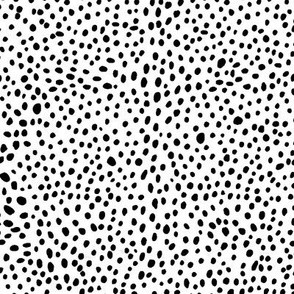 Random Dots - Black on White Coordinate Print - Exrtra Small