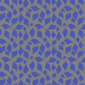 Abstract dark blue leaves