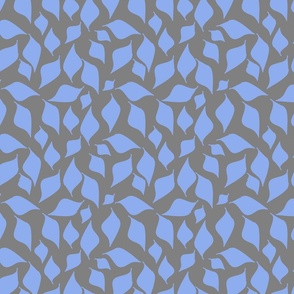 Abstract light blue  leaves