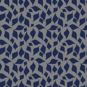 Abstract navy leaves
