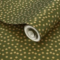 Christmas Dots fabric - Dark Sage fabric, sage green fabric, sage green