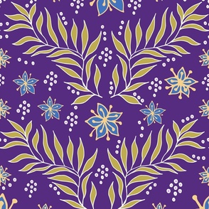 Starry pretty purple florals