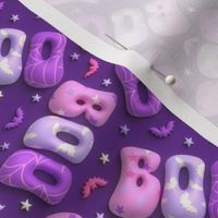 3D Pastel Halloween BOO Purple -XS Scale