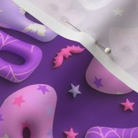 3D Pastel Halloween BOO Purple -Medium Scale