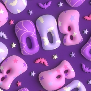 3D Pastel Halloween BOO Purple -XL Scale
