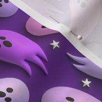 3D Pastel Halloween Ghost Purple - Medium scale
