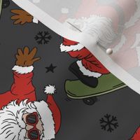 Skateboard Santa Dark Grey BG - Medium Scale