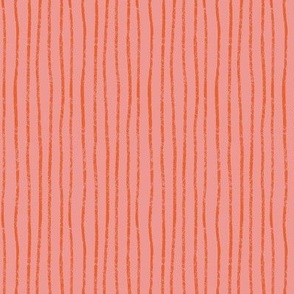 Textured Stripes - Red and Pink | Hand drawn 