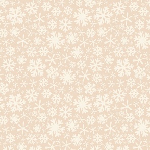Boho snowflakes neutral beige cream rustic cabin vintage christmas winter holiday