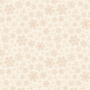 Boho snowflakes cream neutral beige vintage christmas winter holiday