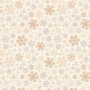 Boho snowflakes neutral beige cream ivory rustic cabin vintage christmas winter holiday
