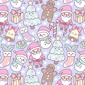 Pastel Christmas Fabric, Wallpaper and Home Decor