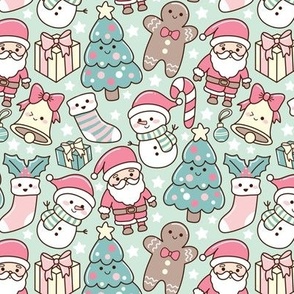 Cute kawaii Christmas ,pastel christmas  WB23 small scale