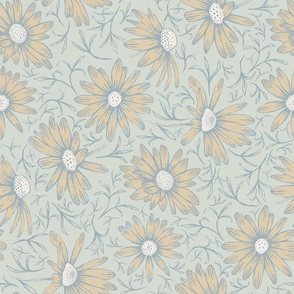 tossed asters in neutral colors | large