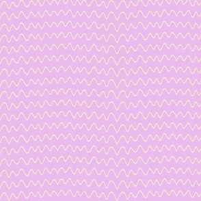 Bubble Gum Pink with Soft Yellow Wavy Stripes