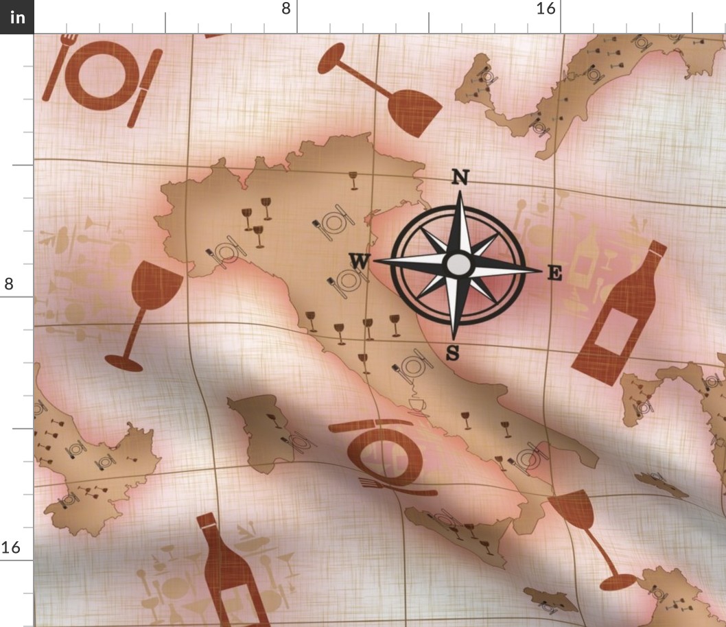 Italy Wine and Gastro Map