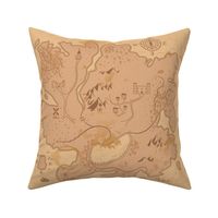 Ye Old Map Pillow