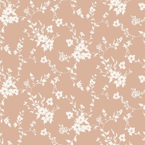 french country floral two tone - salmon