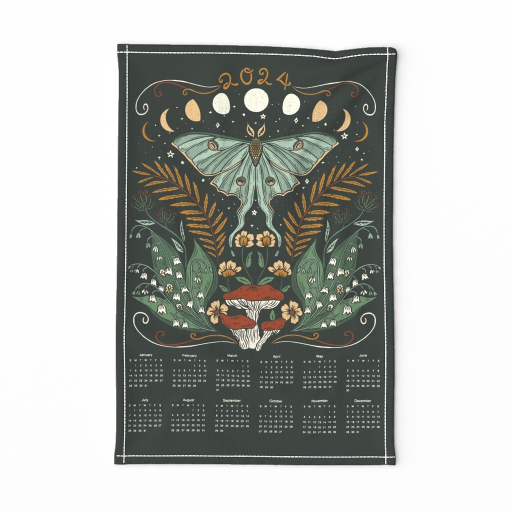 Luna Moth Mystical 2024 Wall Calendar