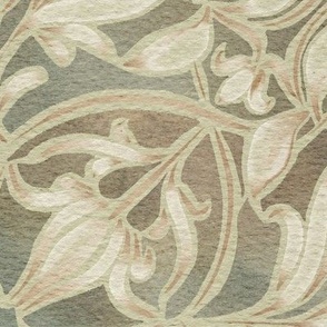 fancy - hand painted classic and elegant - thistle green - large scale