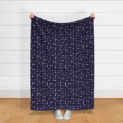 Polka dots // normal scale 0001 F // multicolored dots scattered regular polka dots blue purple violet pink navy blue 