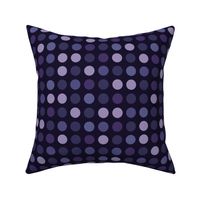 Polka dots // normal scale 0001 F // multicolored dots scattered regular polka dots blue purple violet pink navy blue 