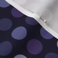 Polka dots // normal scale 0001 F // multicolored dots scattered regular polka dots blue purple violet pink navy blue 