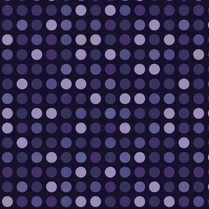 Polka dots // normal scale 0001 F // multicolored dots scattered regular polka dots blue purple violet pink navy blue 