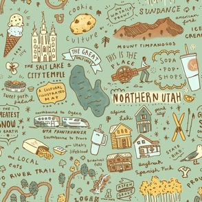 Northern Utah Illustrated Map