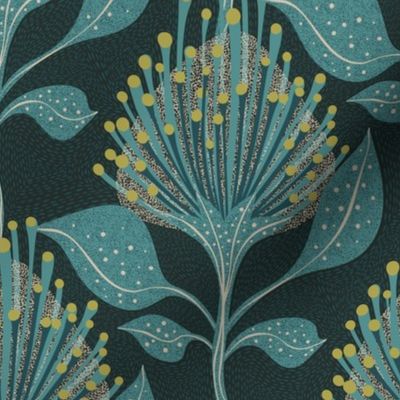 Pincushion Protea (Deep Teal)