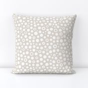 monochrome watercolor irregular circles dots // normal scale 0008 A // single-color circle gray white abstract geometric children wallpaper